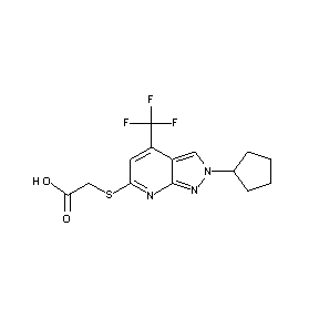 SBB026334 2-[2-cyclopentyl-4-(trifluoromethyl)pyrazolo[4,3-e]pyridin-6-ylthio]acetic aci d