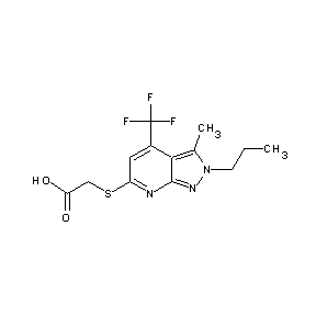 SBB026335 2-[3-methyl-2-propyl-4-(trifluoromethyl)pyrazolo[4,3-e]pyridin-6-ylthio]acetic acid