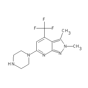 SBB026353 2,3-dimethyl-6-piperazinyl-4-(trifluoromethyl)pyrazolo[3,4-b]pyridine
