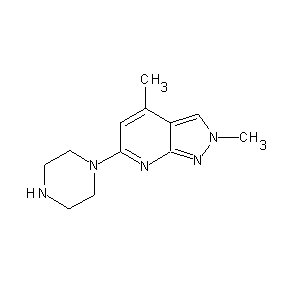 SBB026354 2,4-dimethyl-6-piperazinylpyrazolo[3,4-b]pyridine