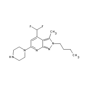 SBB026355 4-(difluoromethyl)-2-butyl-3-methyl-6-piperazinylpyrazolo[3,4-b]pyridine