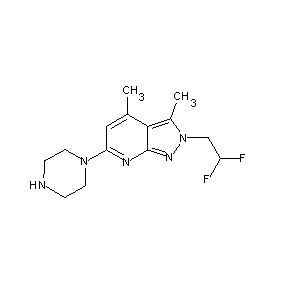 SBB026356 2-(2,2-difluoroethyl)-3,4-dimethyl-6-piperazinylpyrazolo[3,4-b]pyridine