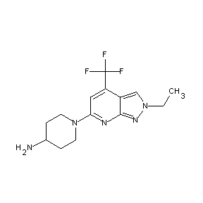 SBB026369 1-[2-ethyl-4-(trifluoromethyl)pyrazolo[4,3-e]pyridin-6-yl]-4-piperidylamine
