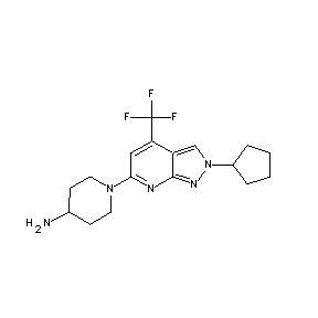 SBB026372 1-[2-cyclopentyl-4-(trifluoromethyl)pyrazolo[4,3-e]pyridin-6-yl]-4-piperidylam ine