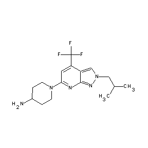 SBB026379 1-[2-(2-methylpropyl)-4-(trifluoromethyl)pyrazolo[4,3-e]pyridin-6-yl]-4-piperi dylamine
