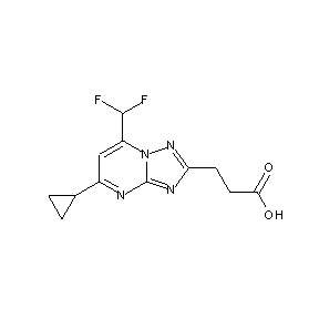 SBB026511 3-[7-(difluoromethyl)-5-cyclopropyl-8-hydro-1,2,4-triazolo[1,5-a]pyrimidin-2-y l]propanoic acid