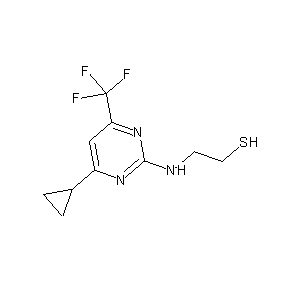 SBB027003 2-{[6-cyclopropyl-4-(trifluoromethyl)pyrimidin-2-yl]amino}ethane-1-thiol
