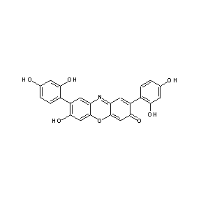 SBB037844 2,8-bis(2,4-dihydroxyphenyl)-7-hydroxyphenoxazin-3-one