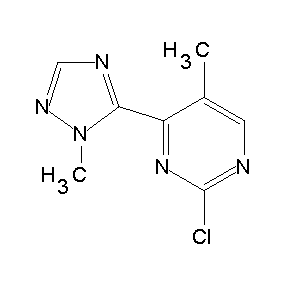 SBB051571 5-(2-chloro-5-methylpyrimidin-4-yl)-1-methyl-1,2,4-triazole