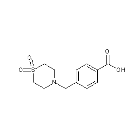 SBB052759 4-[(1,1-dioxo-1,4-thiazaperhydroin-4-yl)methyl]benzoic acid