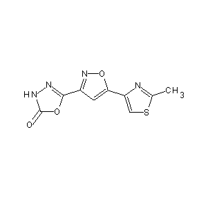 SBB055816 5-[5-(2-methyl-1,3-thiazol-4-yl)isoxazol-3-yl]-1,3,4-oxadiazolin-2-one