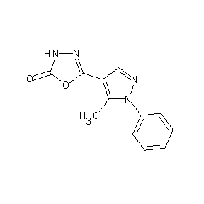 SBB055835 5-(5-methyl-1-phenylpyrazol-4-yl)-1,3,4-oxadiazolin-2-one