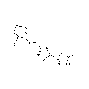 SBB055957 5-{3-[(2-chlorophenoxy)methyl]-1,2,4-oxadiazol-5-yl}-1,3,4-oxadiazolin-2-one