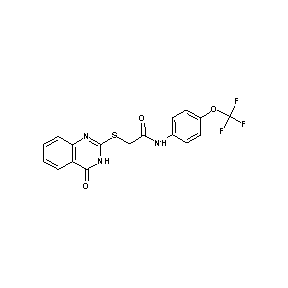 SBB062067 2-(4-oxo(3-hydroquinazolin-2-ylthio))-N-[4-(trifluoromethoxy)phenyl]acetamide