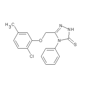 SBB062238 3-[(2-chloro-5-methylphenoxy)methyl]-4-phenyl-1,2,4-triazoline-5-thione