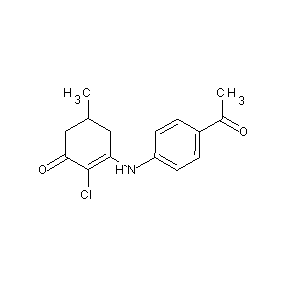 SBB062491 1-acetyl-4-[(2-chloro-5-methyl-3-oxocyclohex-1-enyl)amino]benzene