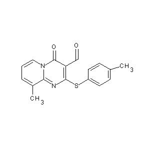SBB076161 9-methyl-2-(4-methylphenylthio)-4-oxo-5-hydropyridino[1,2-a]pyrimidine-3-carba ldehyde