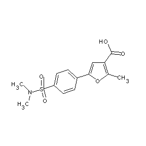 SBB077865 5-{4-[(dimethylamino)sulfonyl]phenyl}-2-methylfuran-3-carboxylic acid