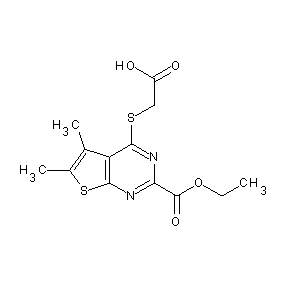 SBB078332 2-[2-(ethoxycarbonyl)-5,6-dimethylthiopheno[3,2-e]pyrimidin-4-ylthio]acetic ac id