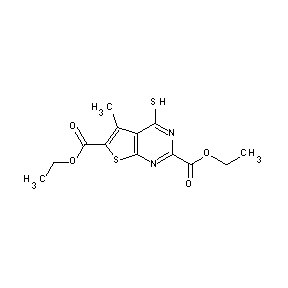SBB078335 ethyl 2-(ethoxycarbonyl)-5-methyl-4-sulfanylthiopheno[2,3-d]pyrimidine-6-carbo xylate