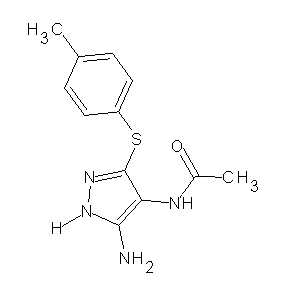 SBB078533 N-[5-amino-3-(4-methylphenylthio)pyrazol-4-yl]acetamide