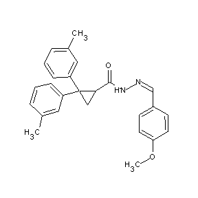 ST000011 N-[(1Z)-2-(4-methoxyphenyl)-1-azavinyl][2,2-bis(3-methylphenyl)cyclopropyl]car boxamide