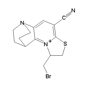 ST000022 4-(bromomethyl)-6-thia-3,11-diazatetracyclo[9.2.2.0.0]pentadeca-2,7 ,9-triene-8-carbonitrile