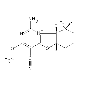 ST000031 (9S,5aS,9aS)-1-amino-9-iodo-3-methylthio-6,7,8,9,5a,9a-hexahydropyrimidino[6,1 -b]benzothiazole-4-carbonitrile