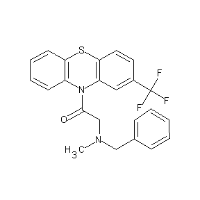 ST000060 2-[methylbenzylamino]-1-[2-(trifluoromethyl)phenothiazin-10-yl]ethan-1-one