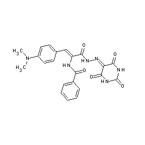 ST000073 (2Z)-3-[4-(dimethylamino)phenyl]-2-(phenylcarbonylamino)-N-[(2,4,6-trioxo(1,3- dihydropyrimidin-5-ylidene))azamethyl]prop-2-enamide