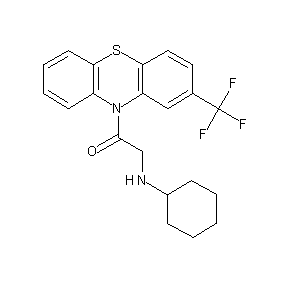 ST000094 2-(cyclohexylamino)-1-[2-(trifluoromethyl)phenothiazin-10-yl]ethan-1-one