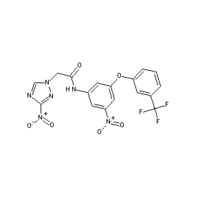 ST000110 2-(3-nitro(1,2,4-triazolyl))-N-{3-nitro-5-[3-(trifluoromethyl)phenoxy]phenyl}a cetamide