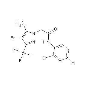 ST000113 N-(2,4-dichlorophenyl)-2-[4-bromo-5-methyl-3-(trifluoromethyl)pyrazolyl]acetam ide
