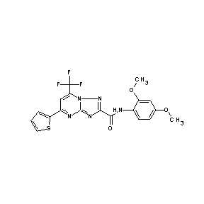 ST000124 N-(2,4-dimethoxyphenyl)[5-(2-thienyl)-7-(trifluoromethyl)(8-hydro-1,2,4-triazo lo[1,5-a]pyrimidin-2-yl)]carboxamide