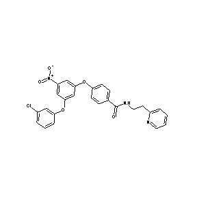ST000188 {4-[5-(3-chlorophenoxy)-3-nitrophenoxy]phenyl}-N-(2-(2-pyridyl)ethyl)carboxami de