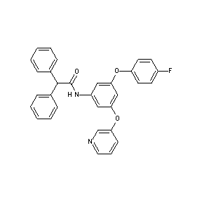 ST000195 N-[3-(4-fluorophenoxy)-5-(3-pyridyloxy)phenyl]-2,2-diphenylacetamide
