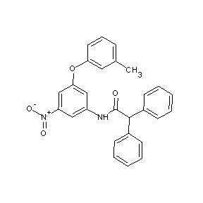 ST000196 N-[5-(3-methylphenoxy)-3-nitrophenyl]-2,2-diphenylacetamide