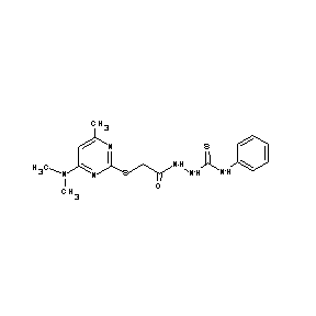 ST000299 2-[4-(dimethylamino)-6-methylpyrimidin-2-ylthio]-N-{[(phenylamino)thioxomethyl ]amino}acetamide