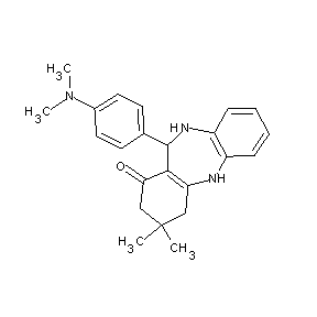 ST000443 11-[4-(dimethylamino)phenyl]-3,3-dimethyl-2,3,4-trihydro-5H,10H,11H-benzo[b]be nzo[2,1-f]1,4-diazepin-1-one