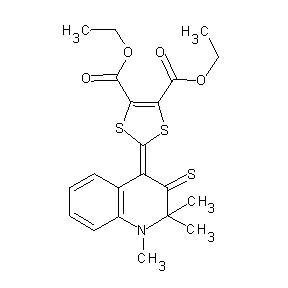 ST000480 ethyl 5-(ethoxycarbonyl)-2-(1,2,2-trimethyl-3-thioxo(4-1,2-dihydroquinolyliden e))-1,3-dithiolene-4-carboxylate