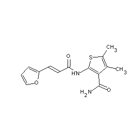 ST000485 2-((2E)-3-(2-furyl)prop-2-enoylamino)-4,5-dimethylthiophene-3-carboxamide