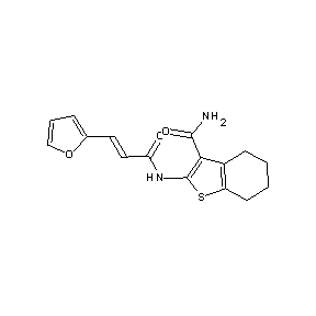 ST000489 2-((2E)-3-(2-furyl)prop-2-enoylamino)-4,5,6,7-tetrahydrobenzo[b]thiophene-3-ca rboxamide