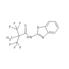 ST000525 N-benzothiazol-2-yl-3,3,3-trifluoro-2-methyl-2-(trifluoromethyl)propanamide