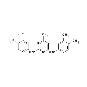 ST000614 (3,4-dimethylphenyl){2-[(3,4-dimethylphenyl)amino]-6-methylpyrimidin-4-yl}amin e