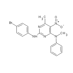 ST000637 {2-[(4-bromophenyl)amino]-6-methyl-5-nitropyrimidin-4-yl}methylphenylamine