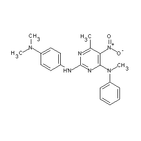 ST000655 (2-{[4-(dimethylamino)phenyl]amino}-6-methyl-5-nitropyrimidin-4-yl)methylpheny lamine