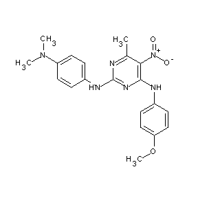 ST000656 [4-({4-[(4-methoxyphenyl)amino]-6-methyl-5-nitropyrimidin-2-yl}amino)phenyl]di methylamine
