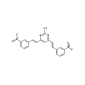ST000657 4,6-bis[(1E)-2-(3-nitrophenyl)vinyl]pyrimidin-2-ol