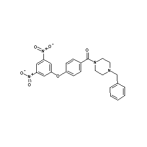 ST000702 4-(3,5-dinitrophenoxy)phenyl 4-benzylpiperazinyl ketone