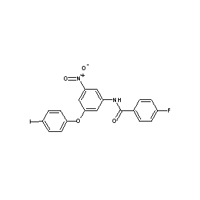 ST000724 (4-fluorophenyl)-N-[5-(4-iodophenoxy)-3-nitrophenyl]carboxamide